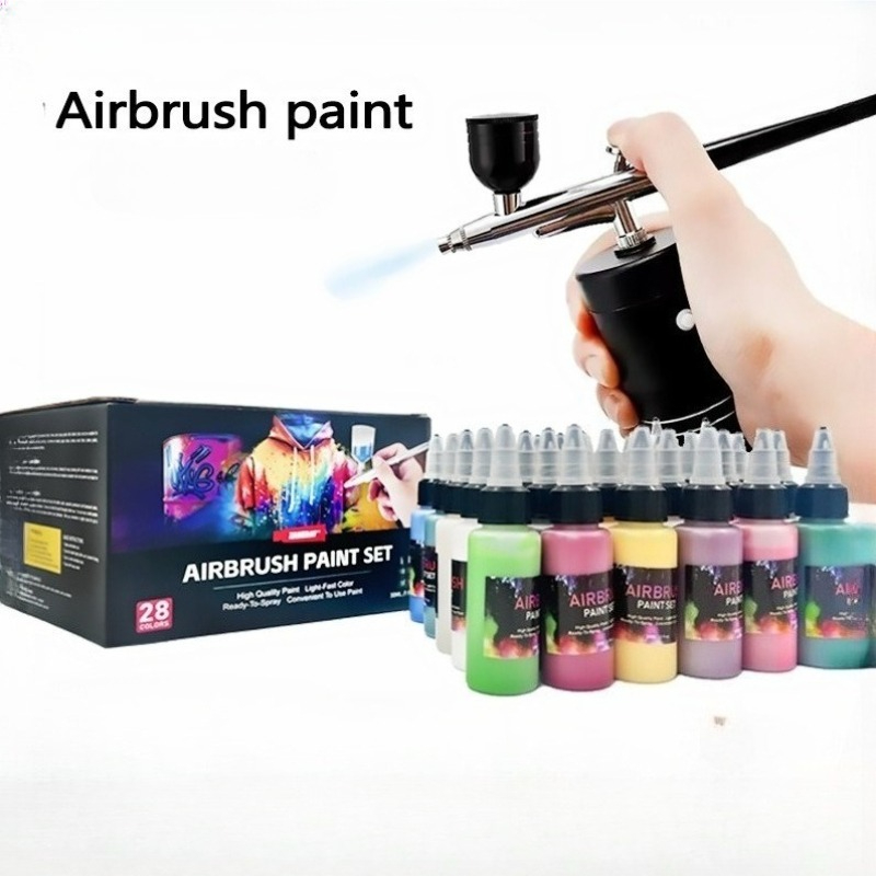 Metallic Spray Paint - Set Pigmen Spray Gun 12/28 Warna