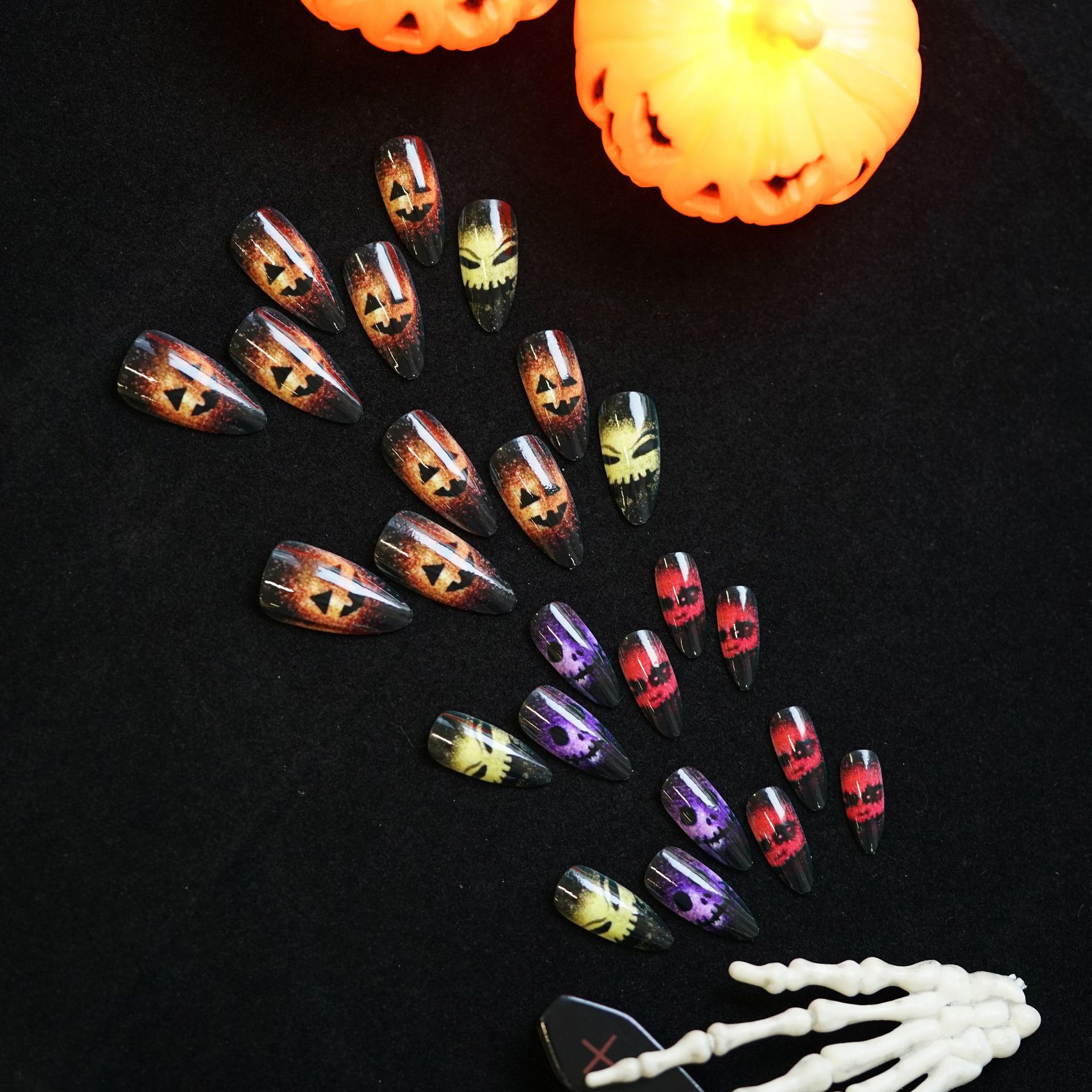 24pcs 2025 Halloween Kuku Pals - Cosplay Bat Prop ulasan dan harga