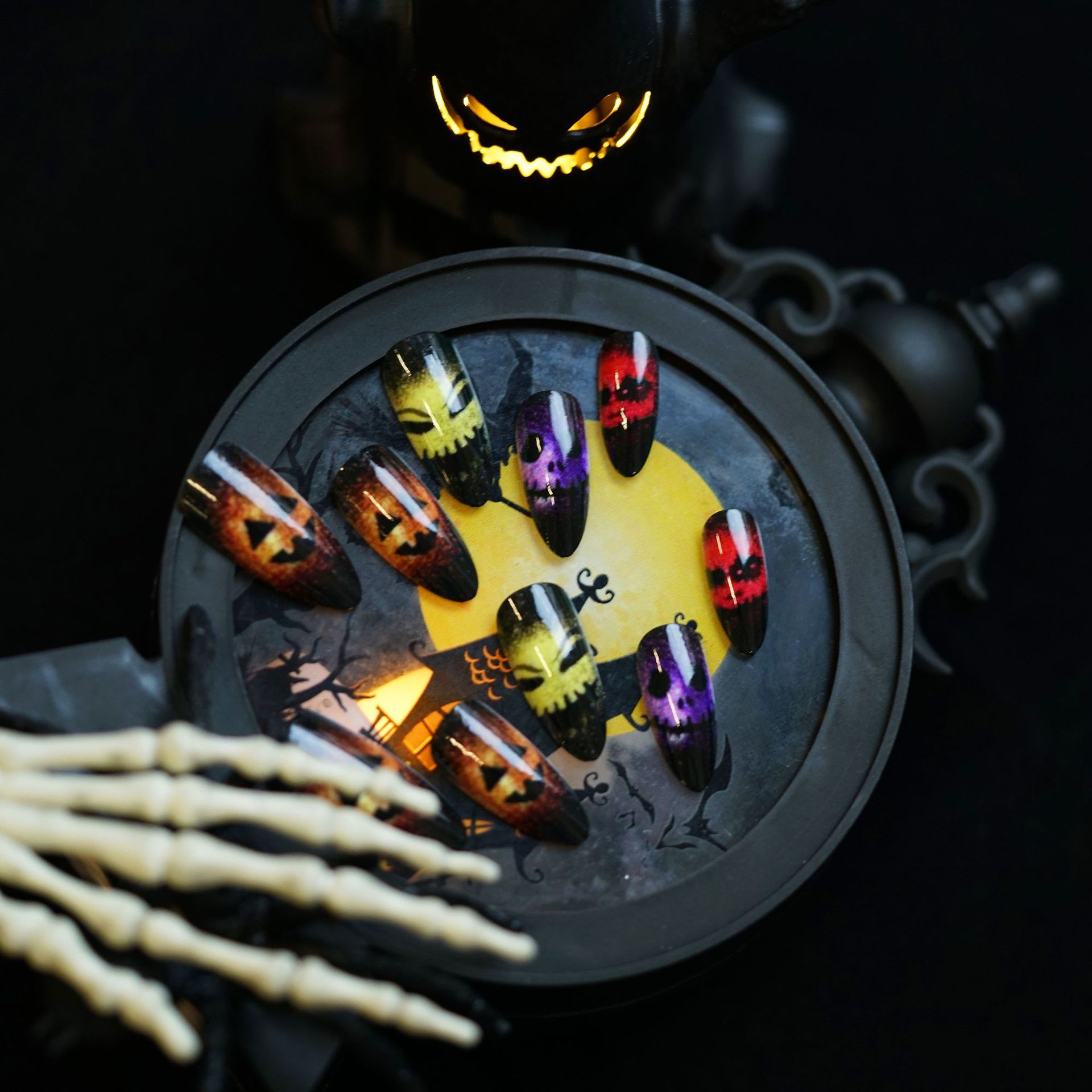 24pcs 2025 Halloween Kuku Pals - Cosplay Bat Prop ulasan dan harga