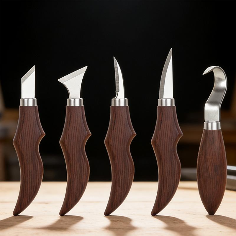 5 Buah Set Pisau Ukir Kayu Den - Craft Knife Set ulasan dan harga