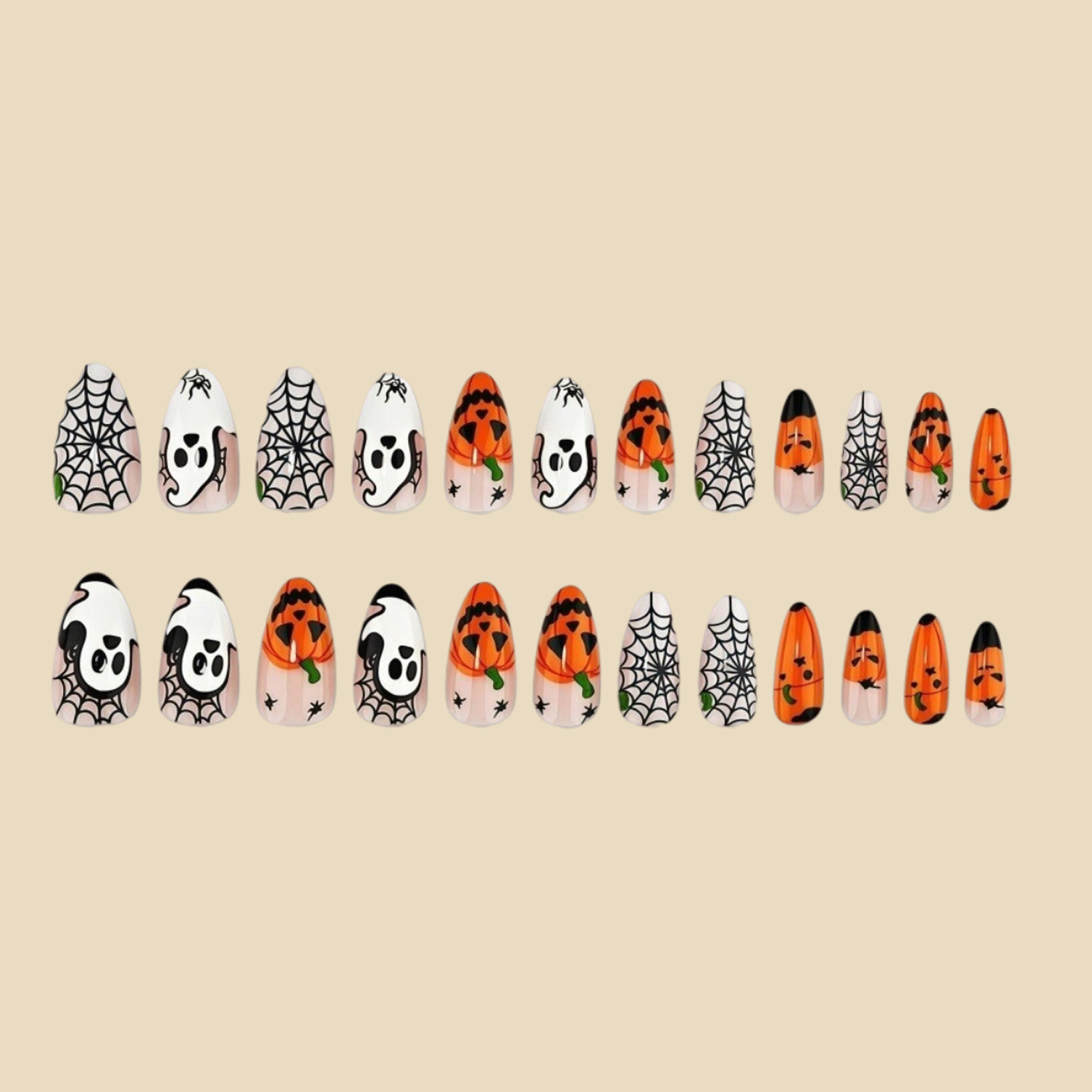 24pcs Kuku Palsu Halloween Mot - Cosplay Bat Prop ulasan dan harga