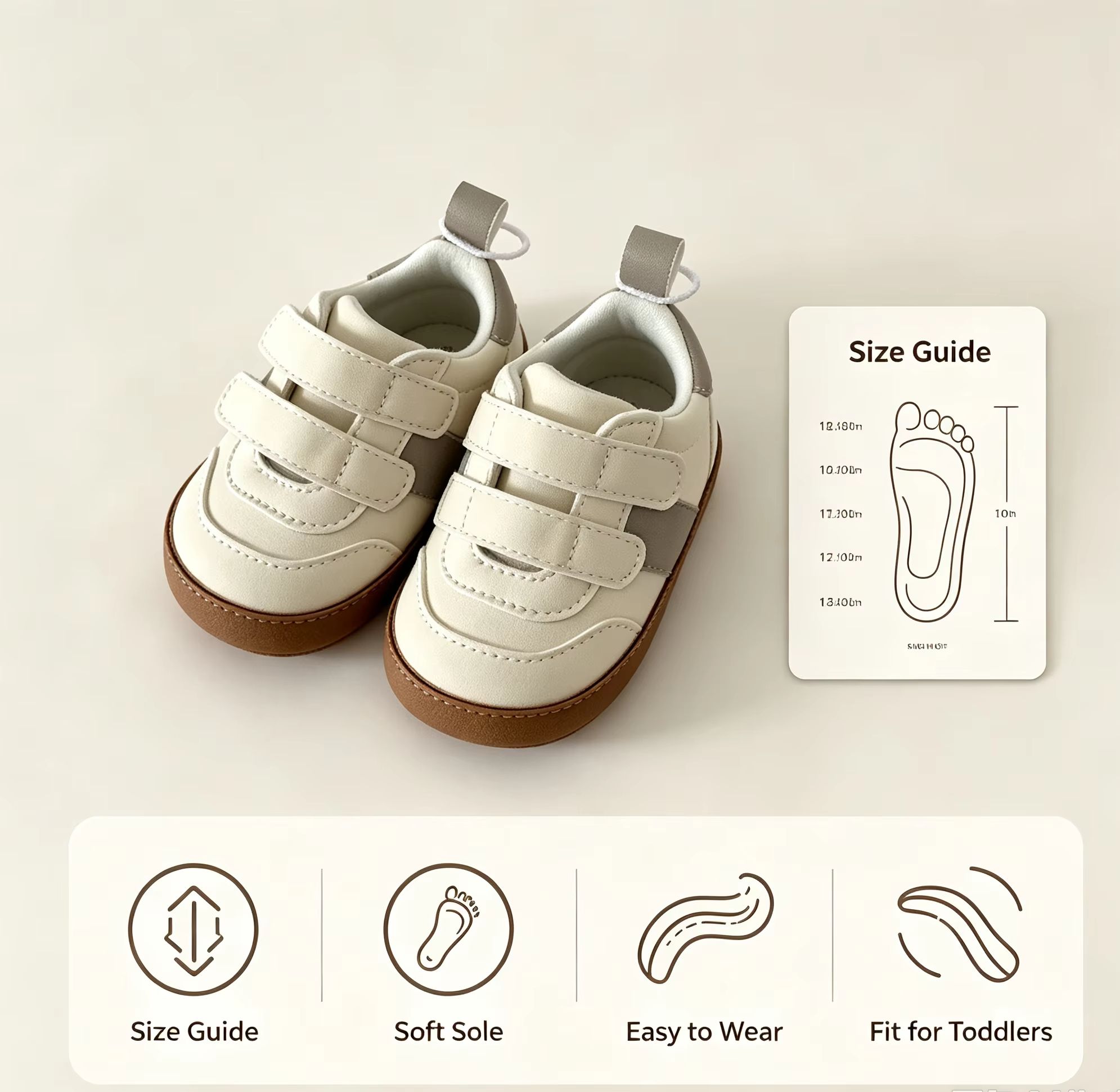 Sepatu Bayi Oddler Sol Lembut  - Velcro Hook Loop ulasan dan harga